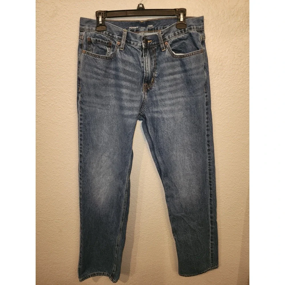 Old Navy Men's Jeans, 34x34‎ , Loose Fit, Medium Wash, 34x32, See Measurements